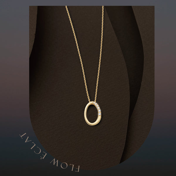 Flow Éclat ~フロー・エクラ~ K18 イエローゴールド ダイヤモンド ネックレス EP-333