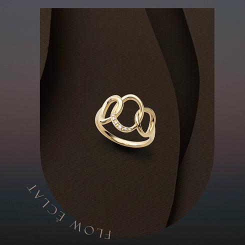 Flow Éclat ~フロー・エクラ~ K18イエローゴールド ダイヤモンド リング AR-212